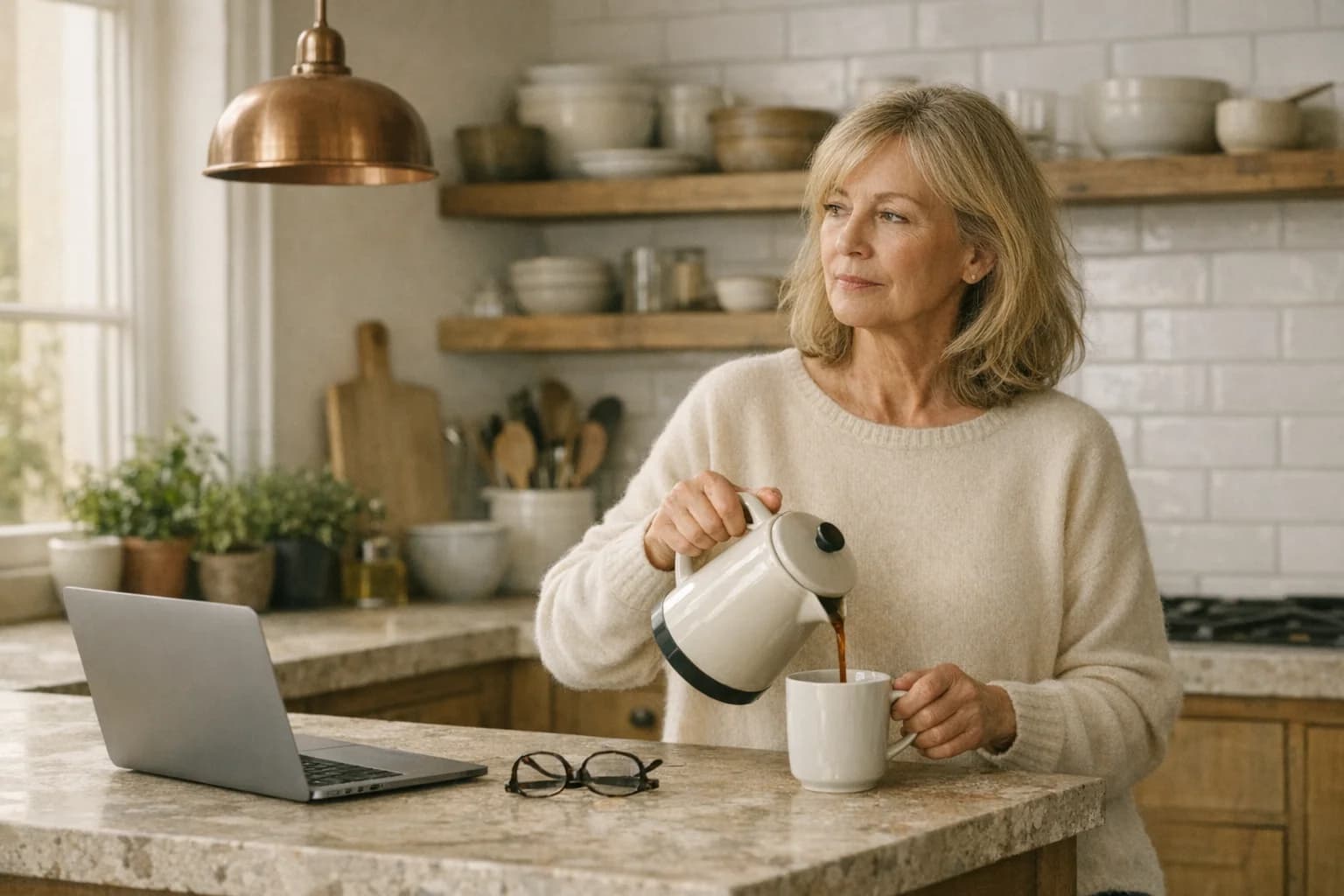 Couple retraité planifiant leur transmission