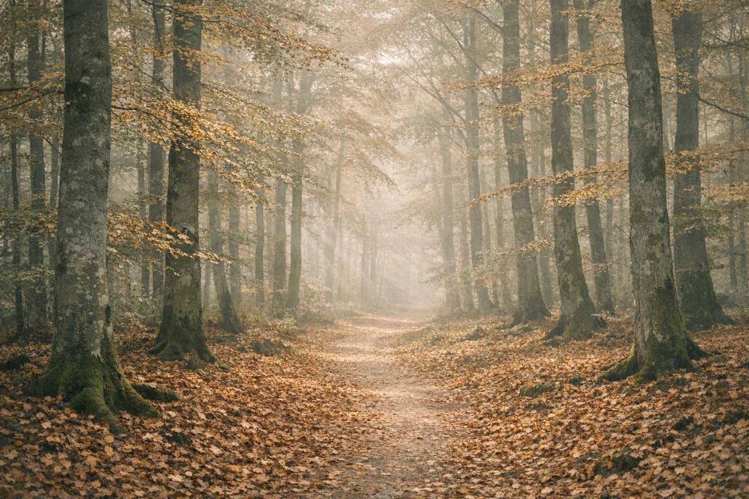Chemin paisible en forêt